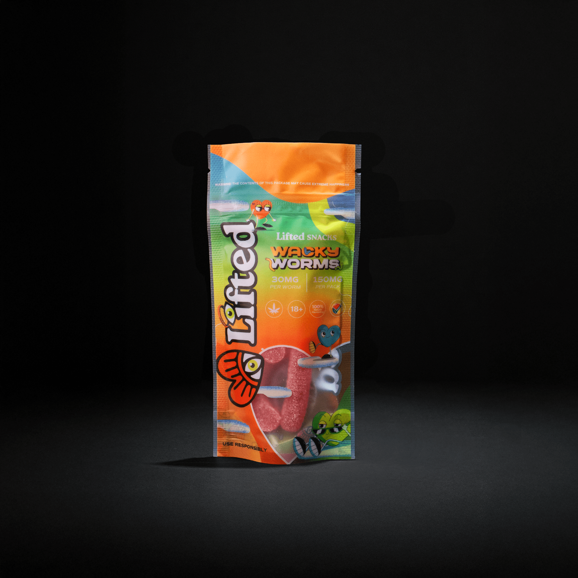 Lifted Wacky Worms - 150MG Per Pack
